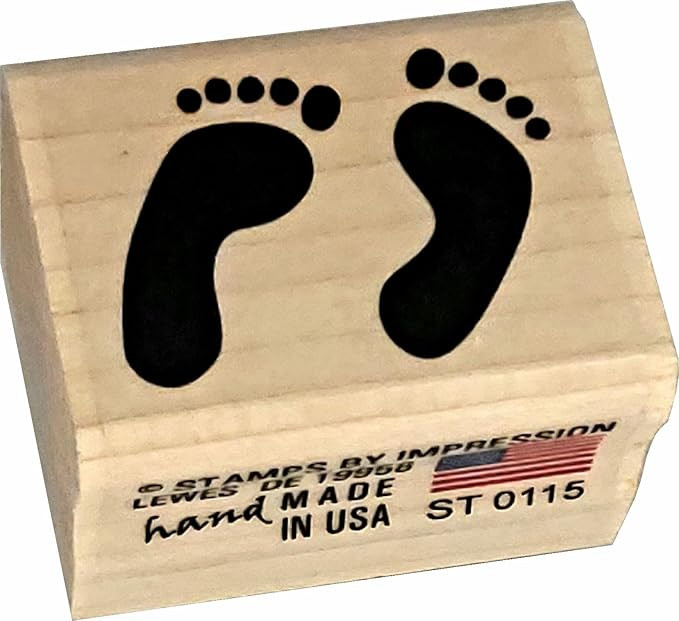 Stamps by Impression Feet, Footprints Rubber Stamp, Small (.75" x 1") | Amazon (US)