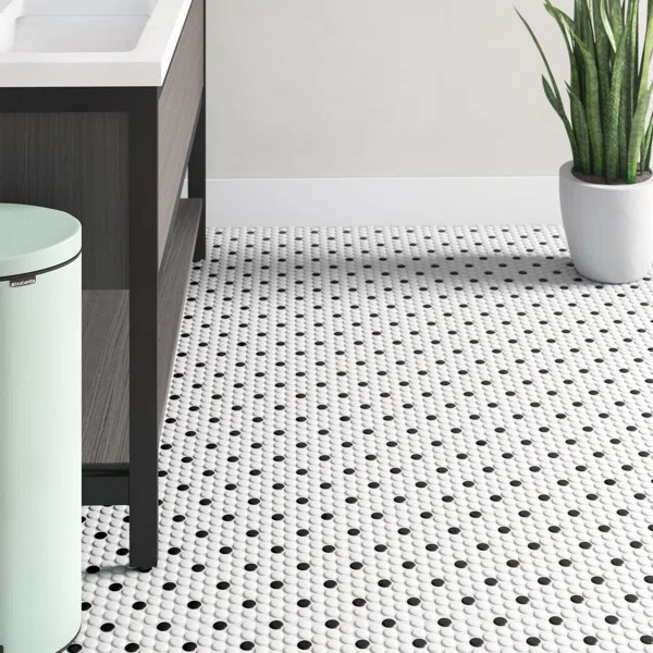Retro 0.75" x 0.75" Porcelain Mosaic Tile | Wayfair North America