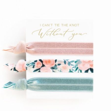 I can’t tie the knot without you gift by CakePopPartyShop

Hair Tie | Bridesmaid Gifts | Blush Pink | Emerald + Sage Green Floral Hair Ties | Bridesmaid Proposal | Maid of Honor Proposal Gift 

#LTKparties #LTKwedding #LTKSeasonal