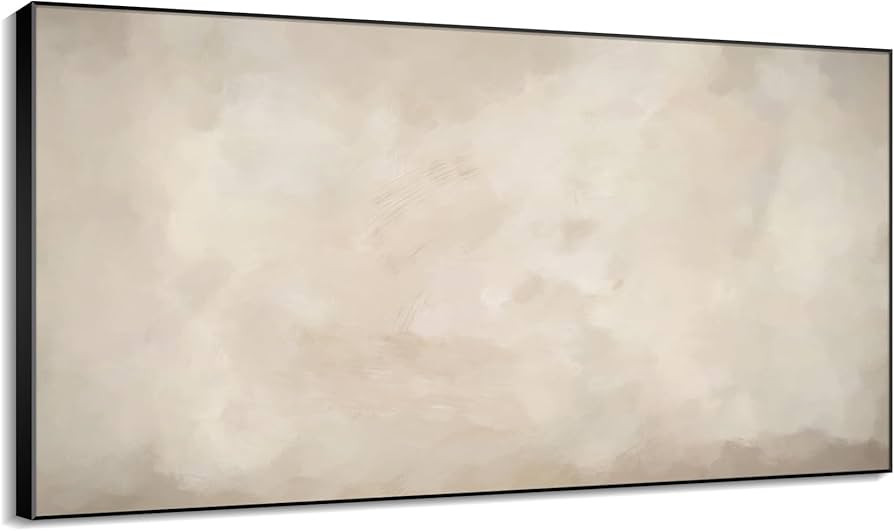 36"x60" XL Framed Wall Art - Neutral Abstract Subtle Layered Patterns (Frame Assembly Required) | Amazon (US)
