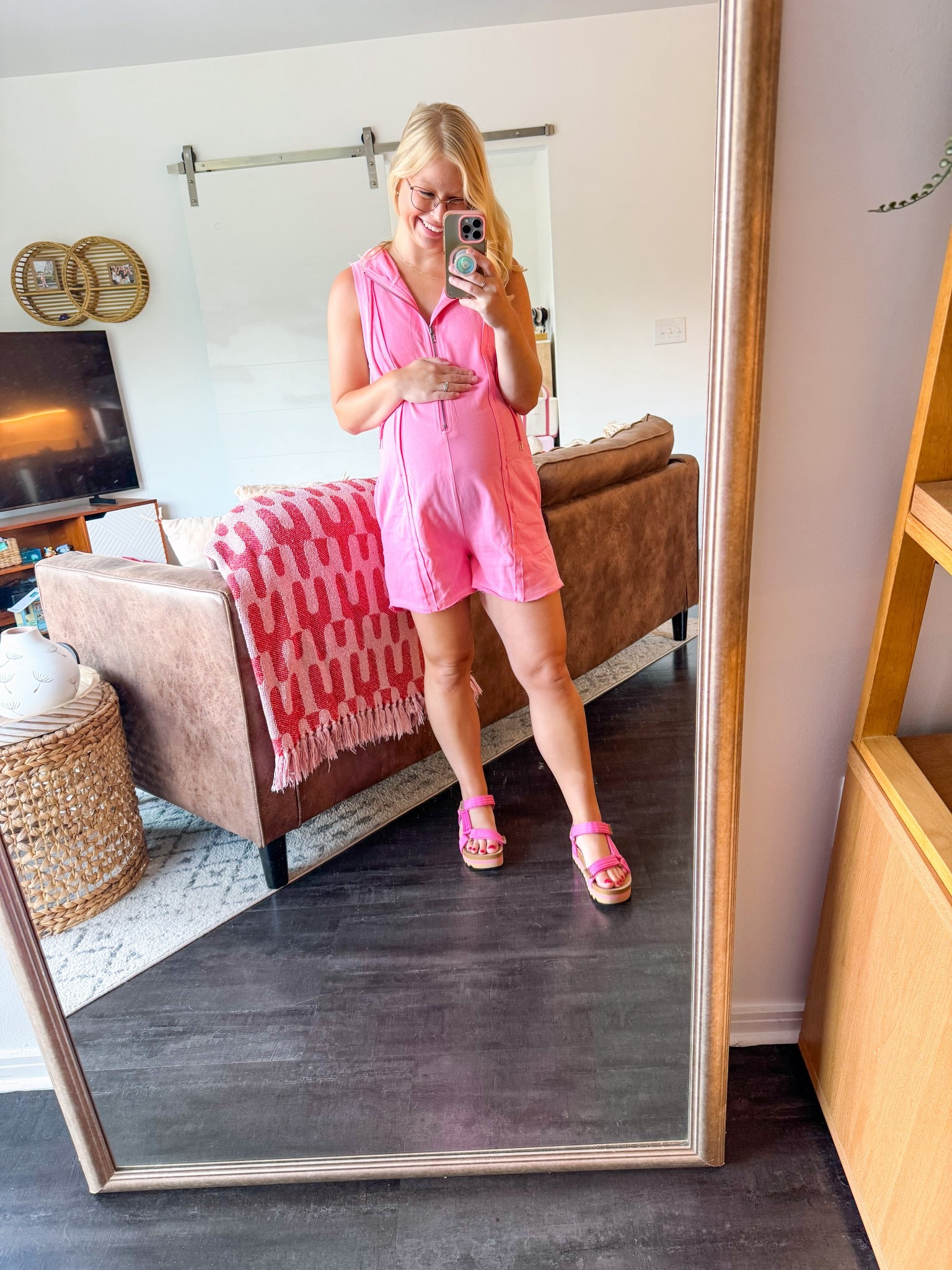 Immediately fell in love with this bump friendly romper that will be perfect for postpartum too! 💞

#LTKBump #LTKShoeCrush #LTKSummerEdit