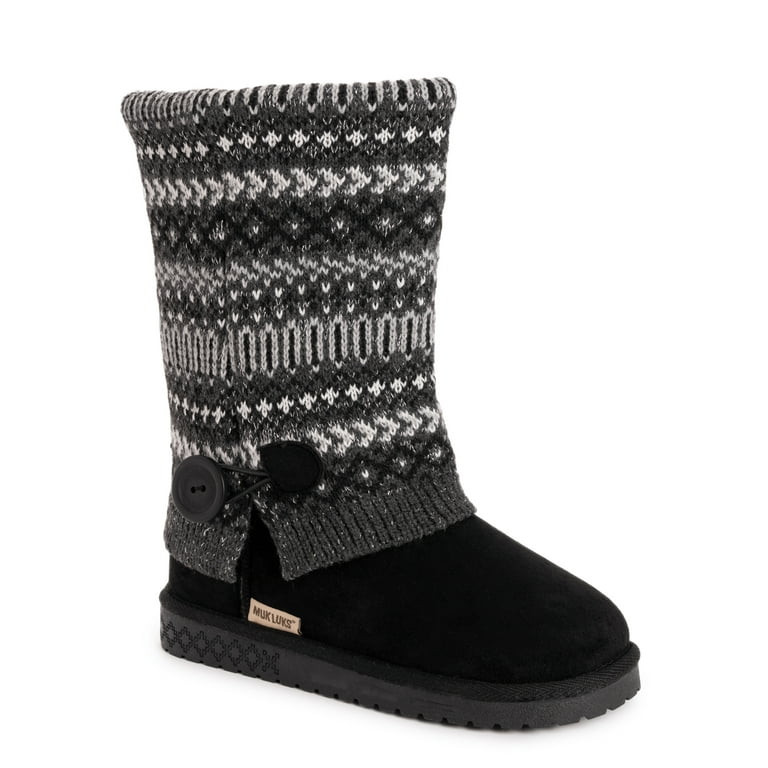 MUK LUKS Women's Janie Cozy Sweater Boot | Walmart (US)
