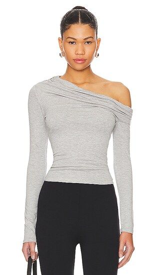 Bria Essential Top in Heather Grey | Revolve Clothing (Global)