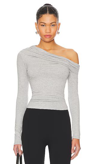 Bria Essential Top in Heather Grey | Revolve Clothing (Global)