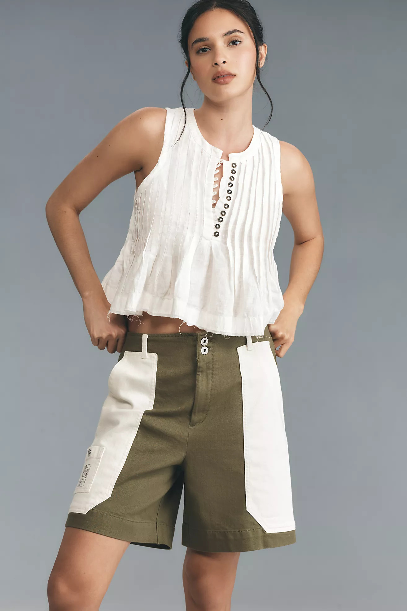 Maeve Colorblock Utility Wading Shorts | Anthropologie (US)