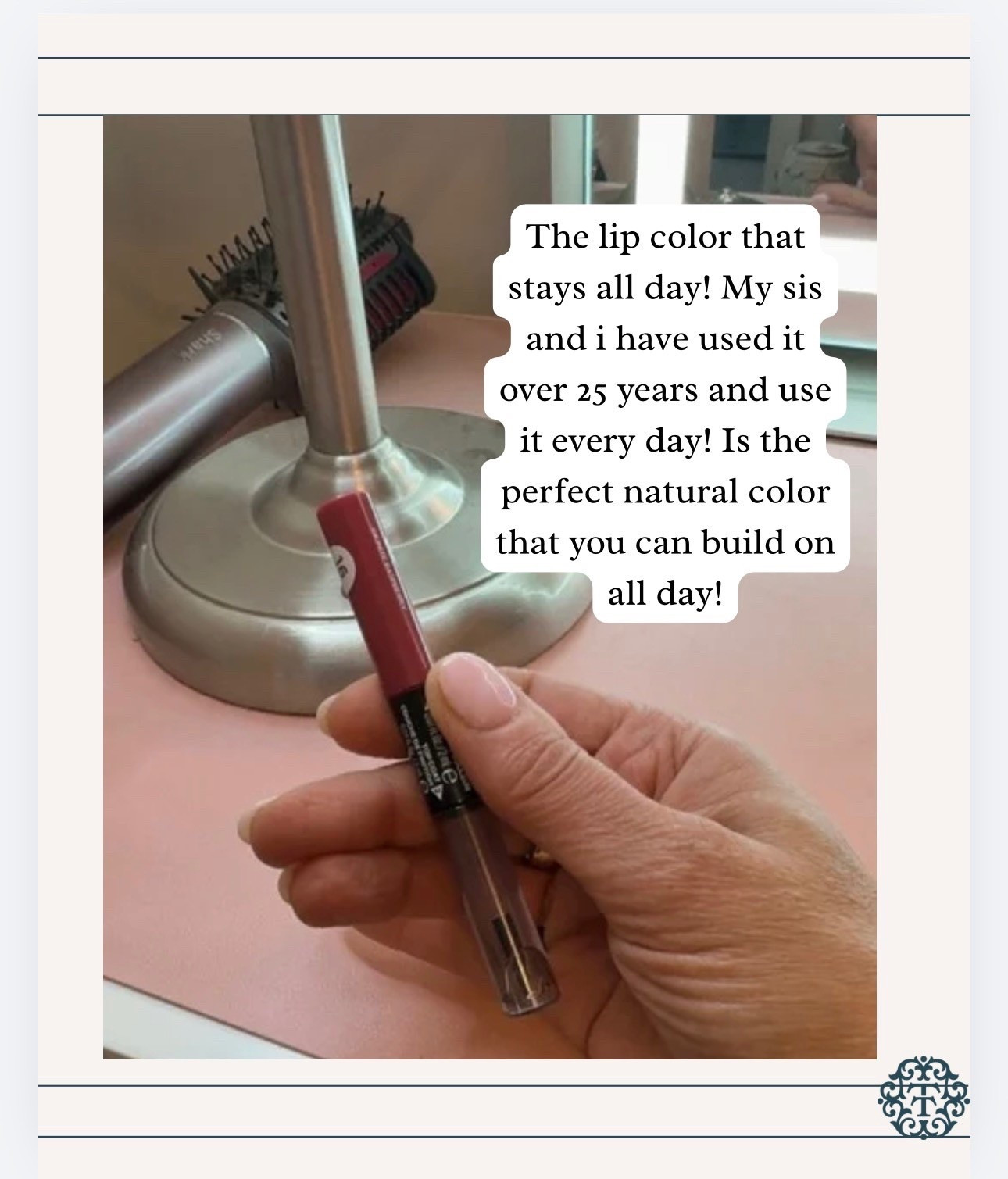 Long lasting and the perfect color! This is a tried and true favorite of ours for over 25 years! It’s a great base layer as well to some beautiful rich color combinations. You will always find this in my bag. s

#LTKBeauty #LTKOver40 #LTKMidsize