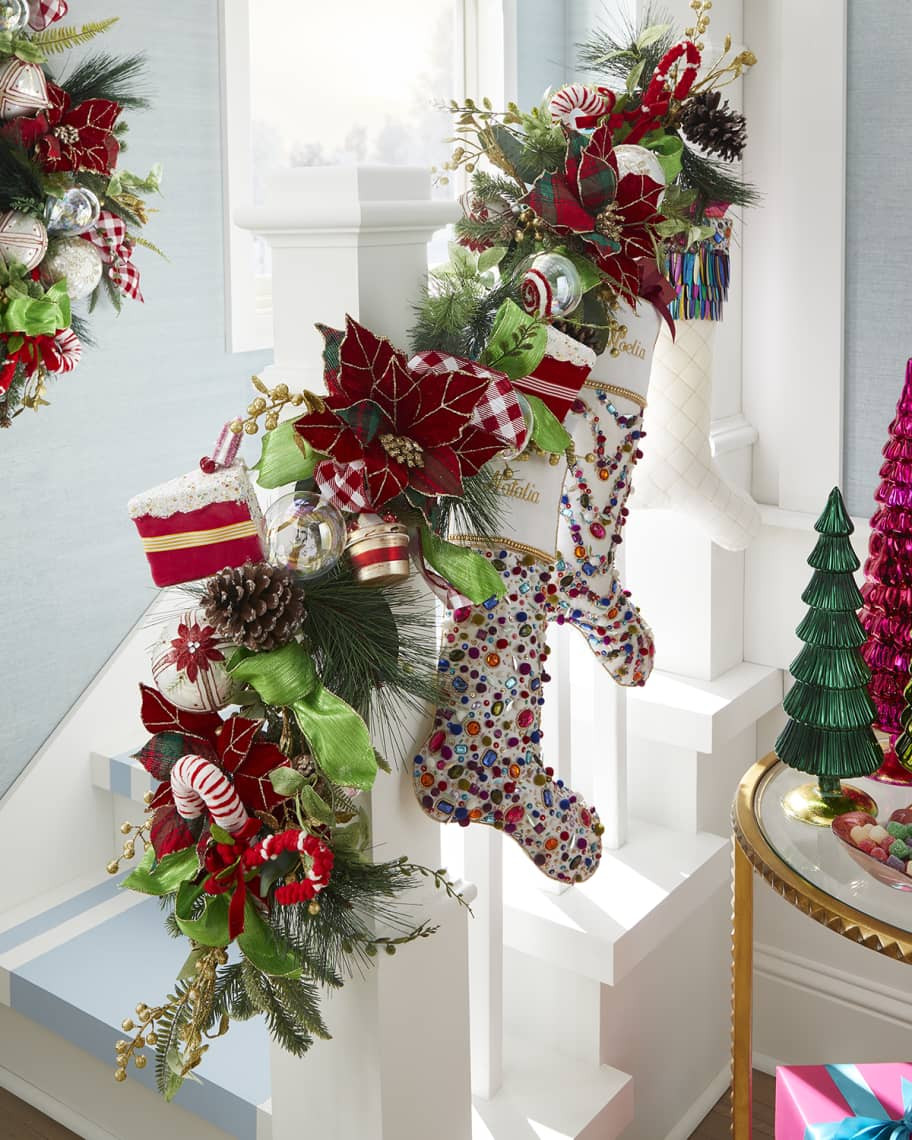 Mark Roberts 60" Candy Cane Dreams Garland | Neiman Marcus