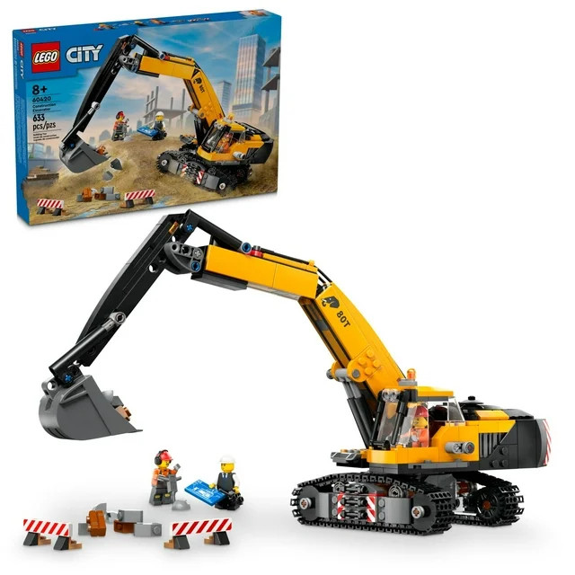 LEGO City Yellow Construction Excavator Toy Digger for Boys and Girls, Holiday or Birthday Gift f... | Walmart (US)