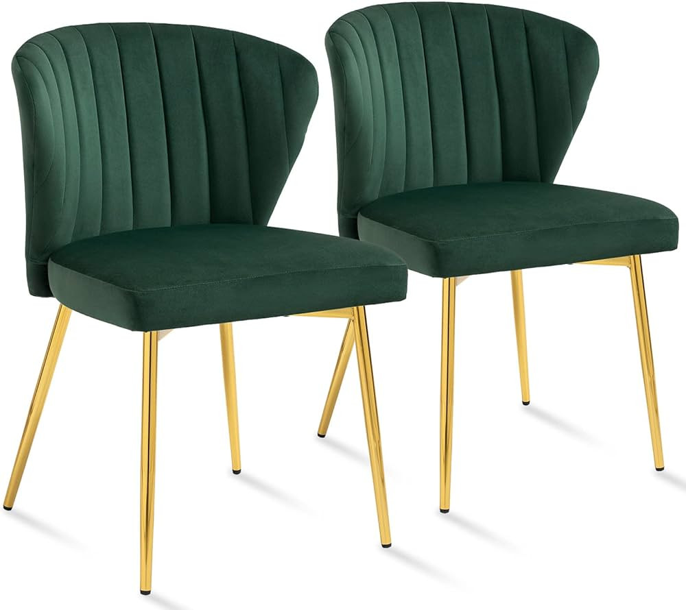 ANOUR Modern Dining Chairs, Velvet Accent Chair, Living Room Chairs, Set of 2, Upholstered Side C... | Amazon (US)