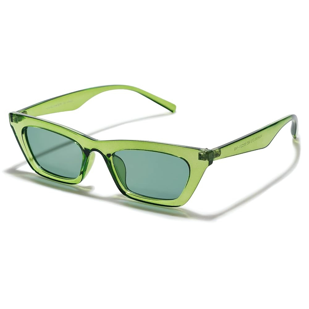 VANLINKER Small Trendy Skinny Cat Eye Sunglasses Women Retro Tiny Square Shade VL9555 | Amazon (US)