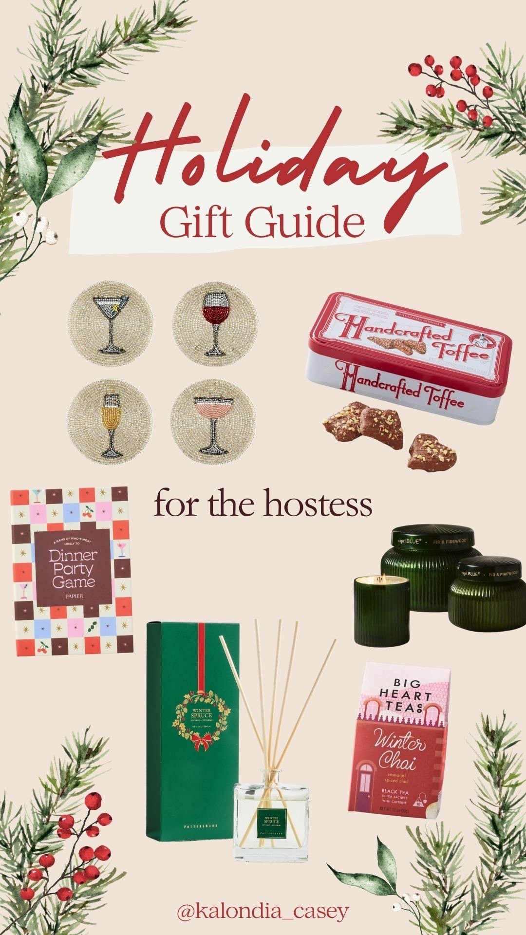 Hosting season calls for thoughtful touches 🎁 

Sharing my favorite hostess gifts: fun festive games, holiday scented candles and diffusers, cozy chai tea and something sweet for the table 🍬🍫

Little goodies that make every gathering feel extra special!🎄❤️

#giftguide 
#hostessgift
#holiday 
#giftideas 
#holidaygifts
#christmas
#sweettreat
#festive
#homefortheholidays

#LTKGiftGuide #LTKHome #LTKHoliday