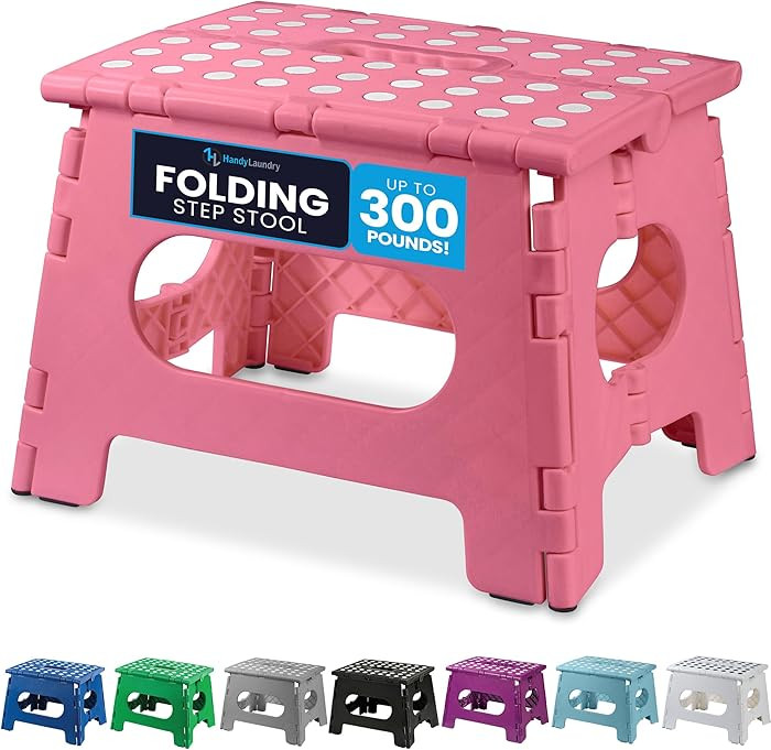 Handy Laundry Folding Lightweight Step Stool - Sturdy Enough to Support Adults and Safe Enough fo... | Amazon (US)