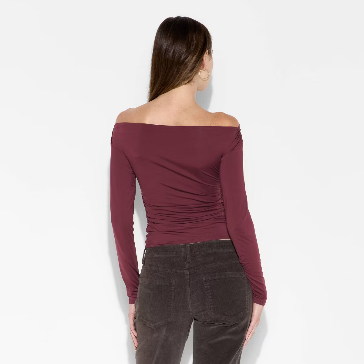 Women's Long Sleeve Synthetic Off the Shoulder Party Top - Wild Fable™ | Target