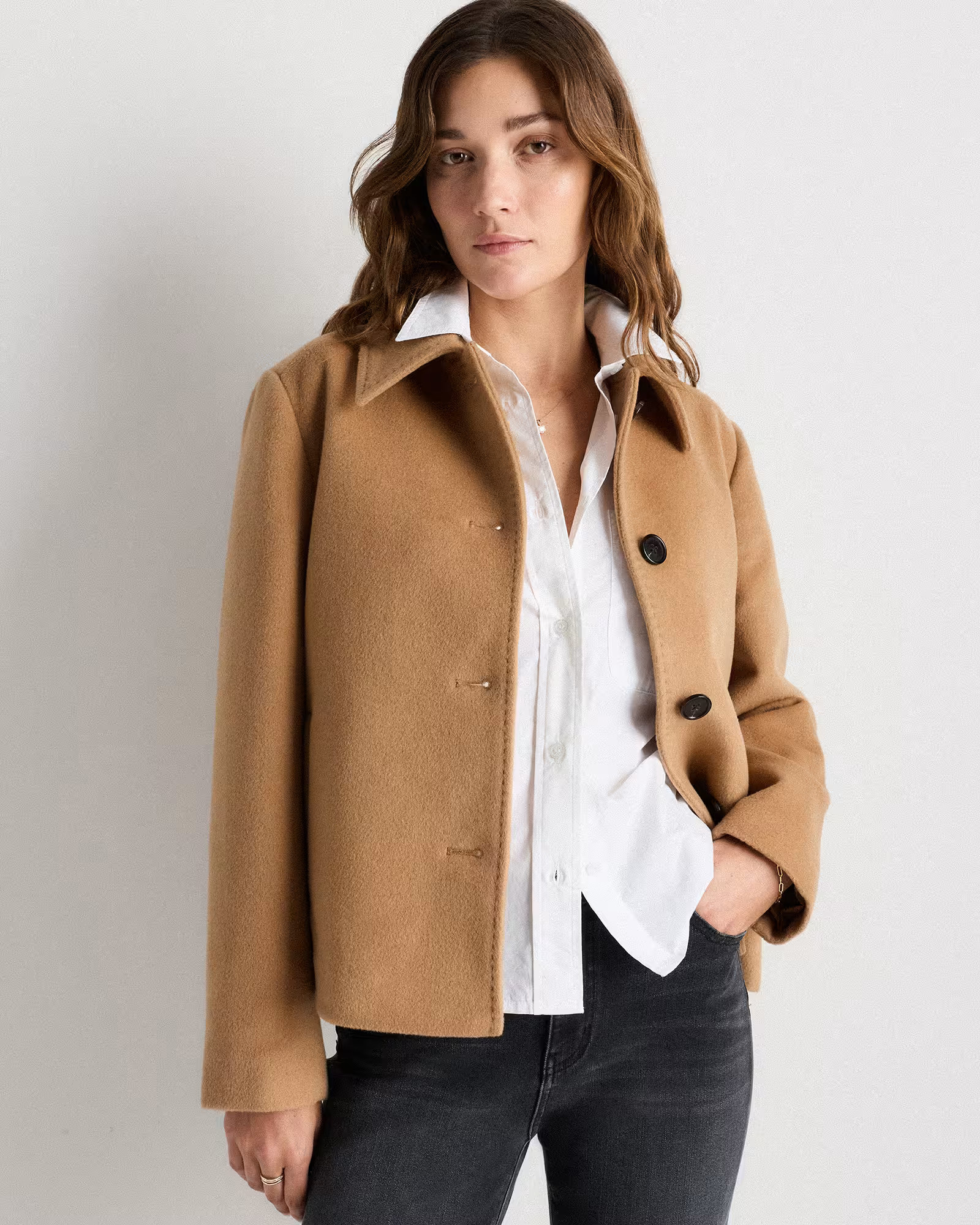 Wool Cashmere Short Coat | Quince
