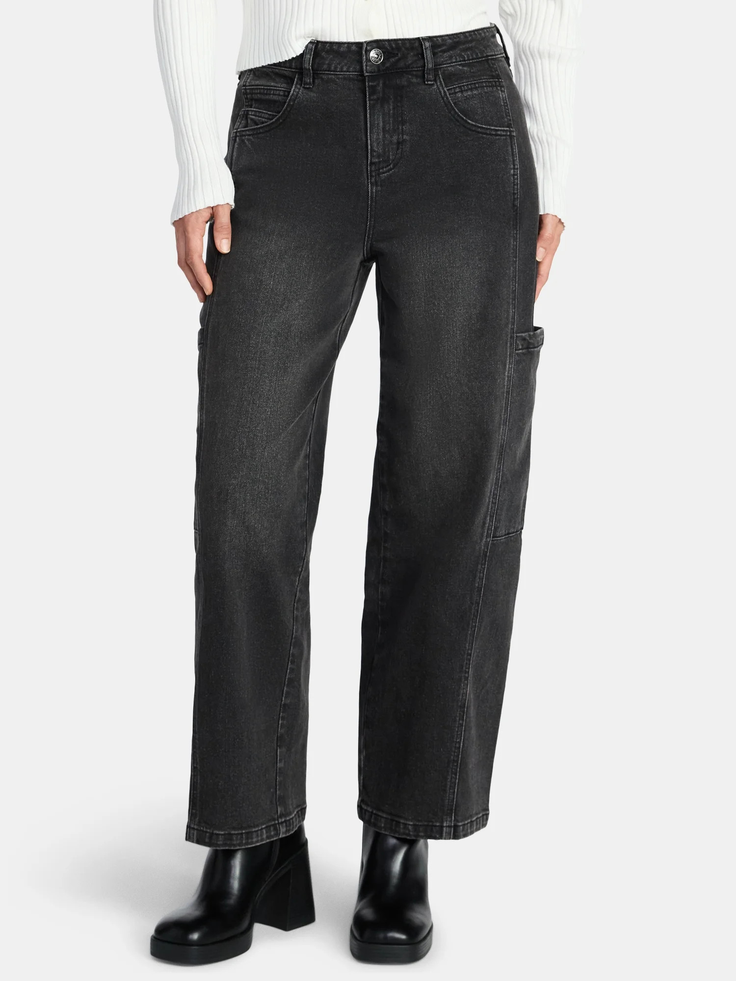 Madden NYC Women's Straight Leg Skater Jeans, 29" Inseam, Sizes 00-18 | Walmart (US)