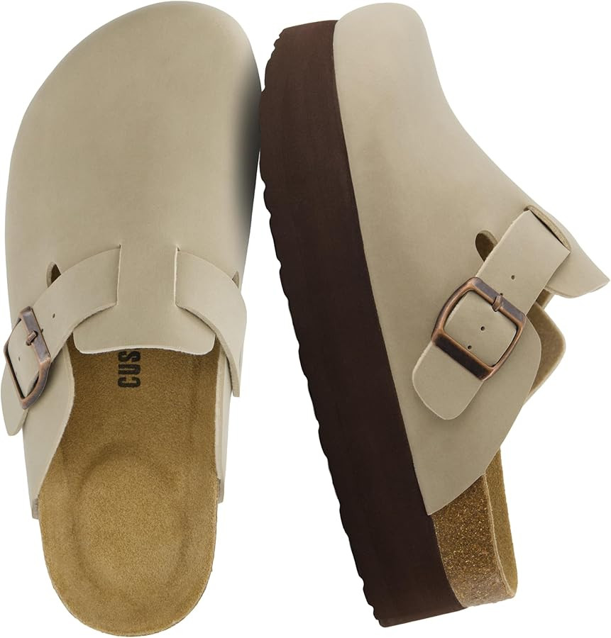 CUSHIONAIRE Loom Platform Clogs for Women, Stylish Vegan Suede Closed Toe Womens Clogs with Adjus... | Amazon (US)