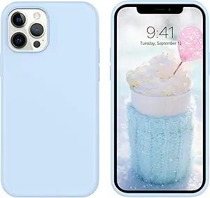 DUEDUE Compatible with iPhone 12 Pro Max Case 6.7", Liquid Silicone Soft Gel Rubber Slim Cover wi... | Amazon (US)