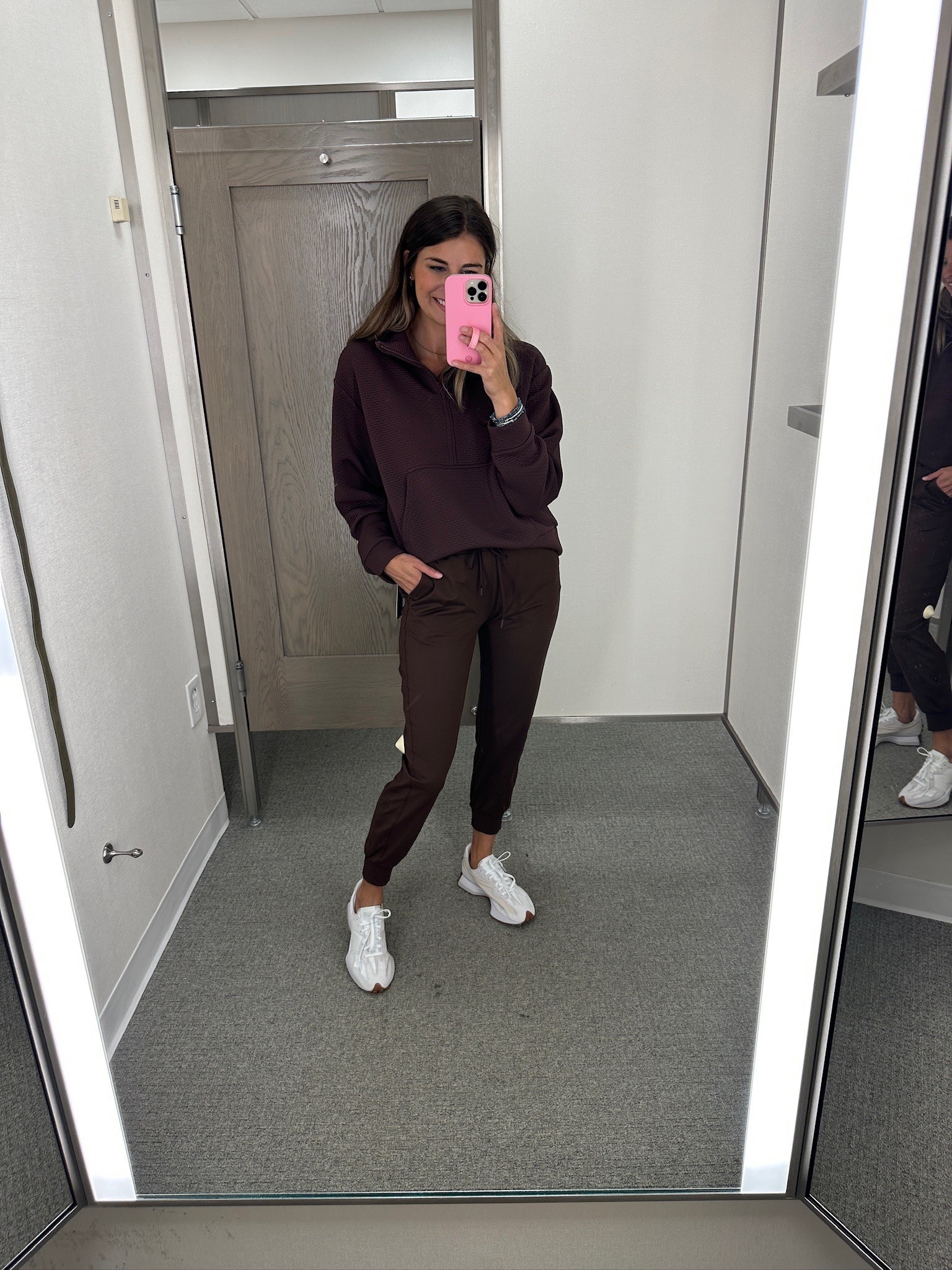 Love this matching set from the Nordstrom sale & the chocolate maroon color is to die for! 