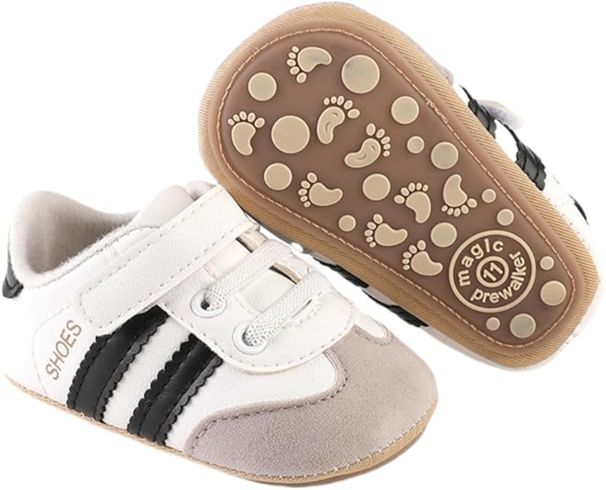 Baby Boys Girls Sneakers Toddler Non-Slip Soft Rubber Sole First Walking Shoes Infant Newborn Cri... | Amazon (US)