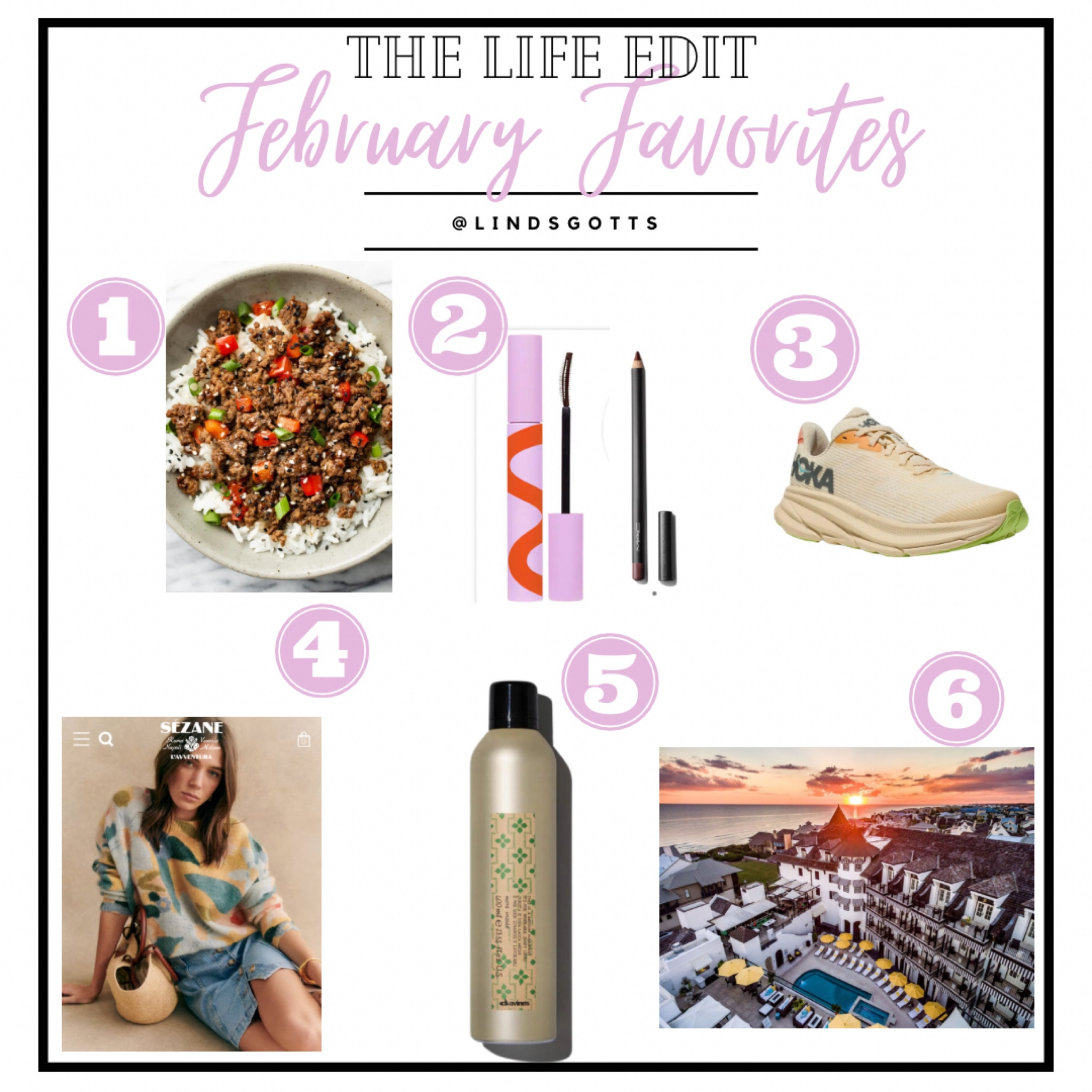 FEBRUARY FAVORITES ✨

Elevating our travel, style, and daily habits this year and this is what helped me do exactly that last month. 

Recipe: Easy Beef Bowls courtesy of Salt & Lavender 

Destination: 30A (be sure you’re following me on socials to get this itinerary. Same handle on all platforms) 


#LTKstyletip #LTKtravel #LTKSeasonal