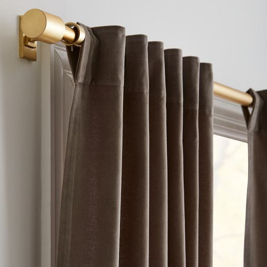 Cotton Velvet Blackout Curtain | West Elm (US)