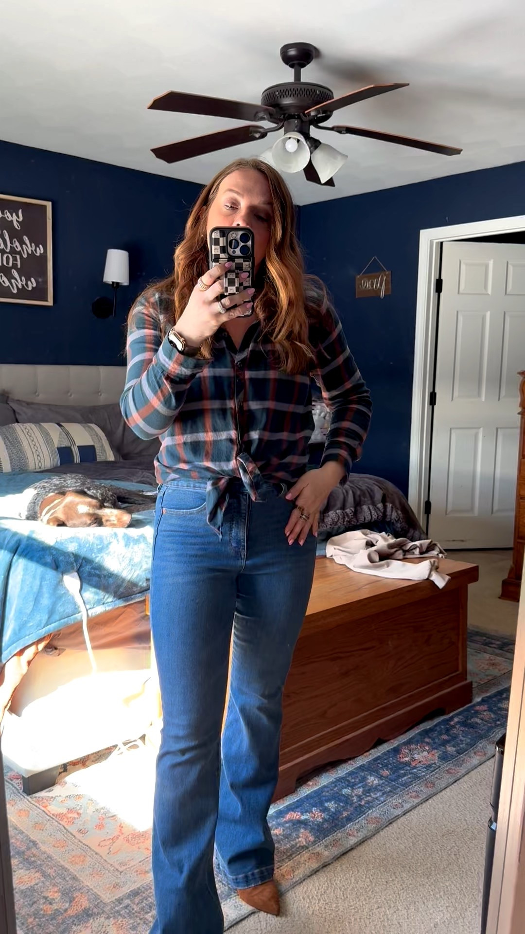 I love the jeans from Sophia’s line at Walmart! I have them in the darker wash as well but these feel a bit stretchier! They run tts! Under $25

#LTKootd #LTKgrwm