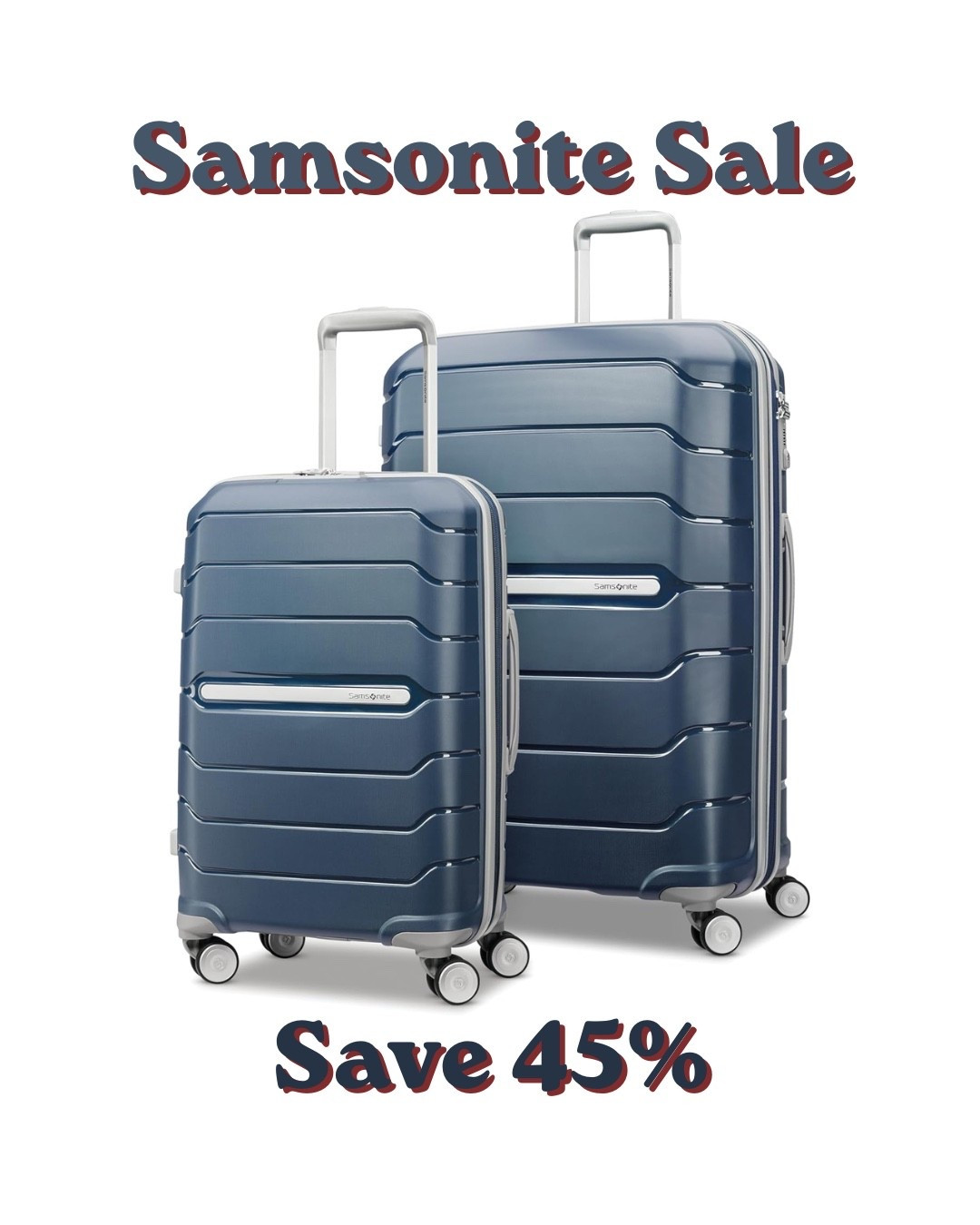 If you’re a Samsonite fan, this luggage is on sale for 45% off.  It comes in the 2 piece set and I’m the beautiful navy blue color.  It has dual spinner wheels, hard shell sides and a TSA  lock.

#LTKSeasonal #LTKSaleAlert #LTKTravel