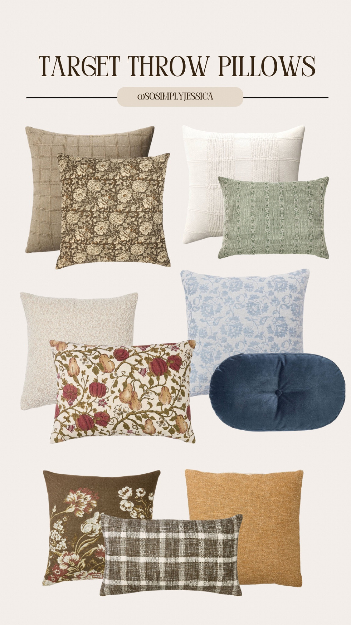 Target throw pillows currently in stock!

Target, target throw pillows, throw pillows, floral throw pillows, target finds, target home 

#LTKHome #LTKSeasonal