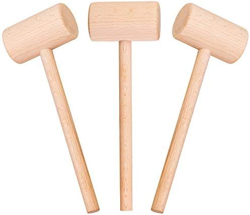 Wooden Crab Mallet, Crab Mallet for Lobster, Crab and Other Shellfish, 3Pcs | Amazon (US)