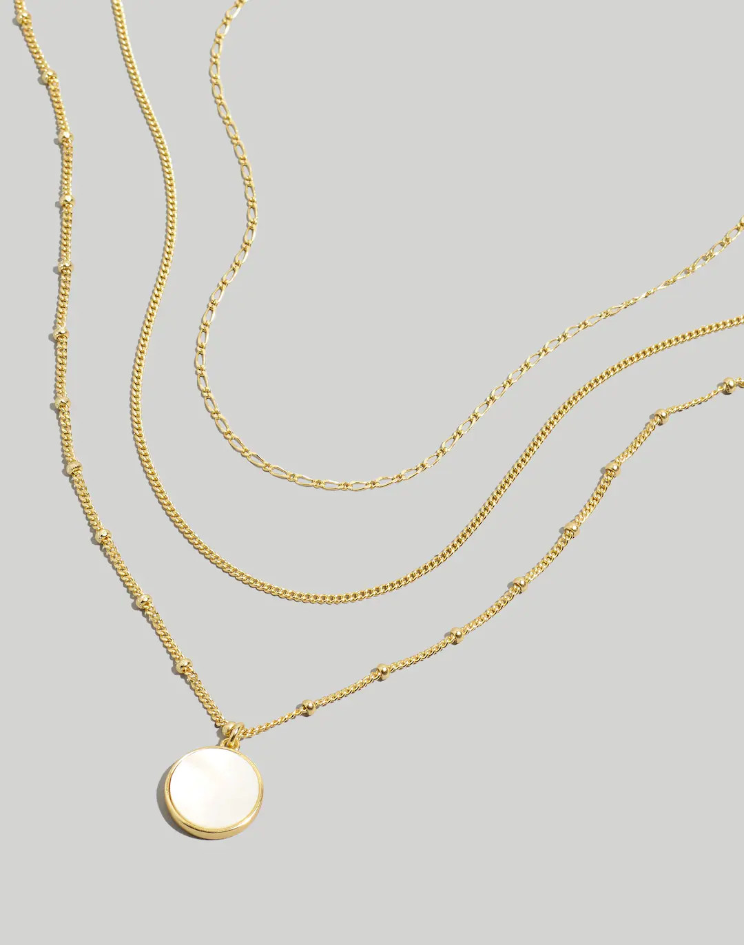 Three-Pack Mother of Pearl Necklace Set | Madewell