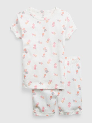 Kids 100% Organic Cotton Pineapple PJ Shorts Set | Gap (US)