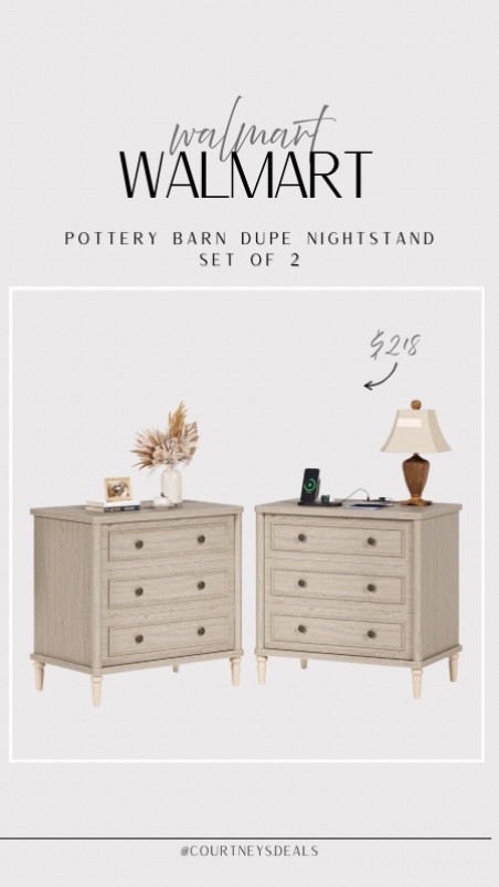 New Walmart pottery barn dupe nightstands!! Only $218 for the set of 2! 

#LTKSaleAlert #LTKU #LTKHome