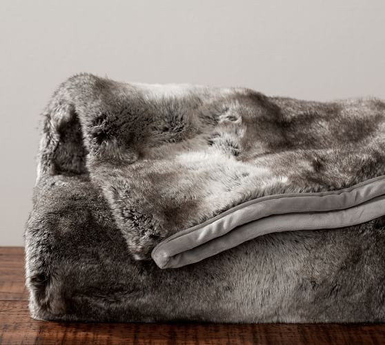 Faux Fur Ombre Throw Blanket | Pottery Barn (US)