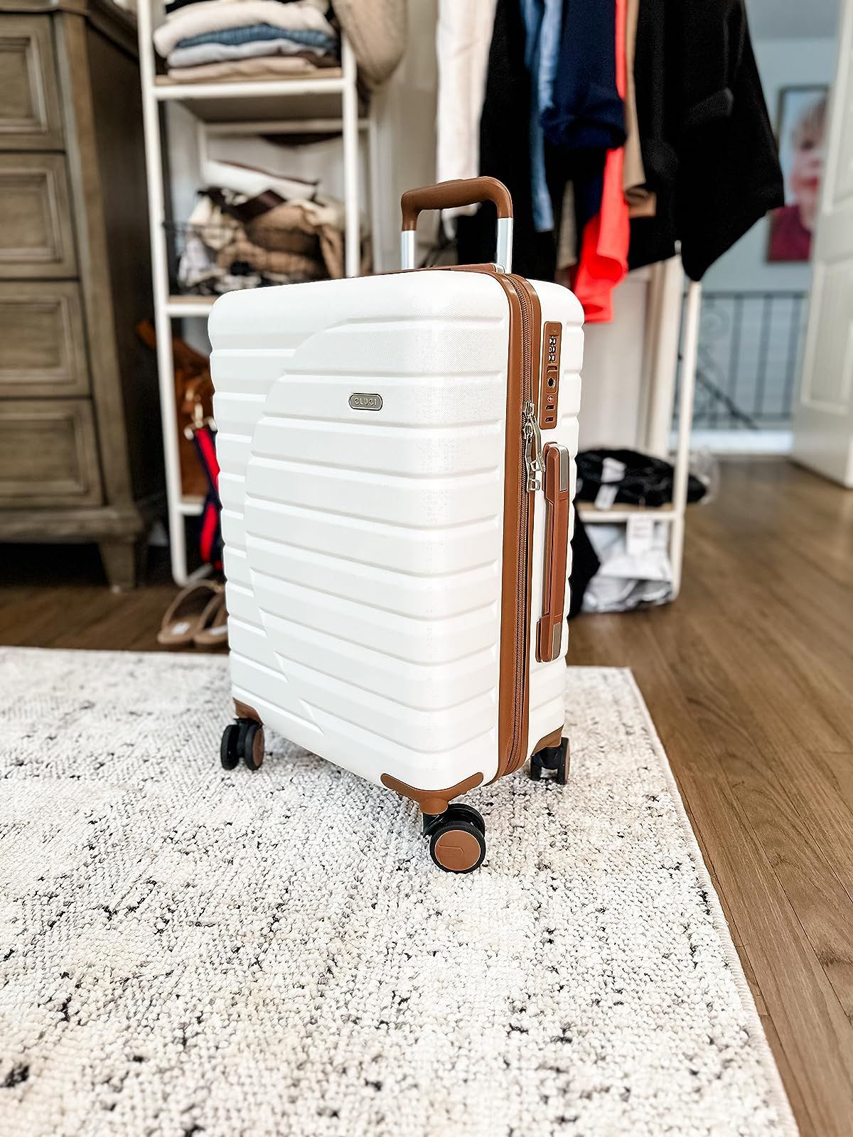 CLUCI Carry On Luggage with Spinner Wheels,Lightweight Hardside Suitcase PC Hardshell Luggage with T | Amazon (US)