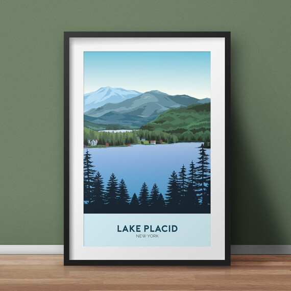 Print of Lake Placid Adirondack Travel Poster the | Etsy | Etsy (US)