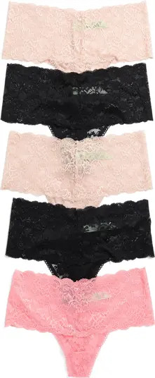 Honeydew Lady in Lace 5-Pack High Rise Lace Thongs | Nordstromrack | Nordstrom Rack