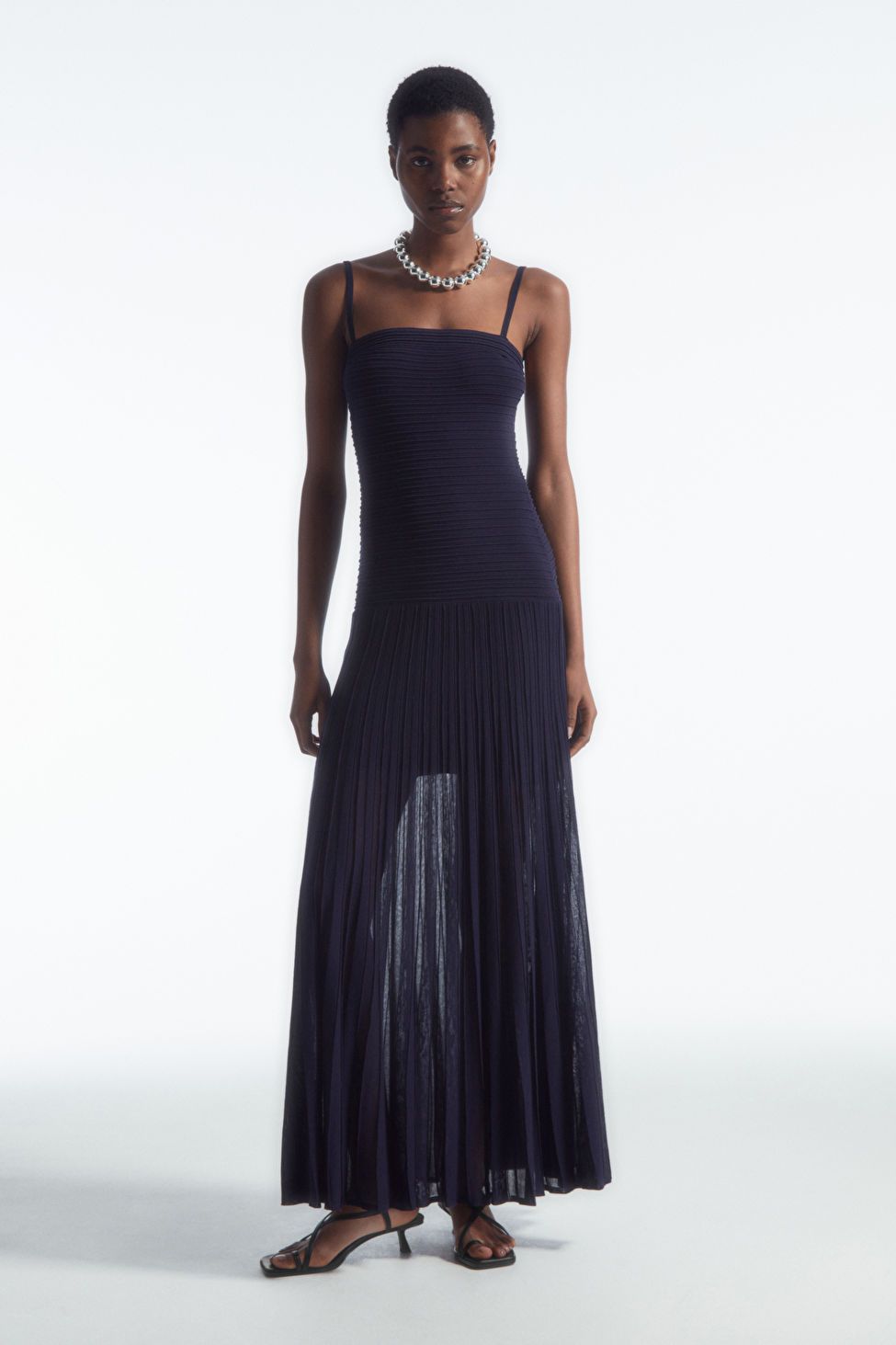 PLEATED KNITTED MAXI DRESS | COS (EU)