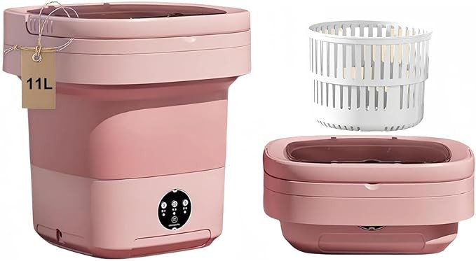 Portable Washing Machine, Mini Washer,11L Upgraded Large Capacity Foldable Washer.Deep Cleaning o... | Amazon (US)