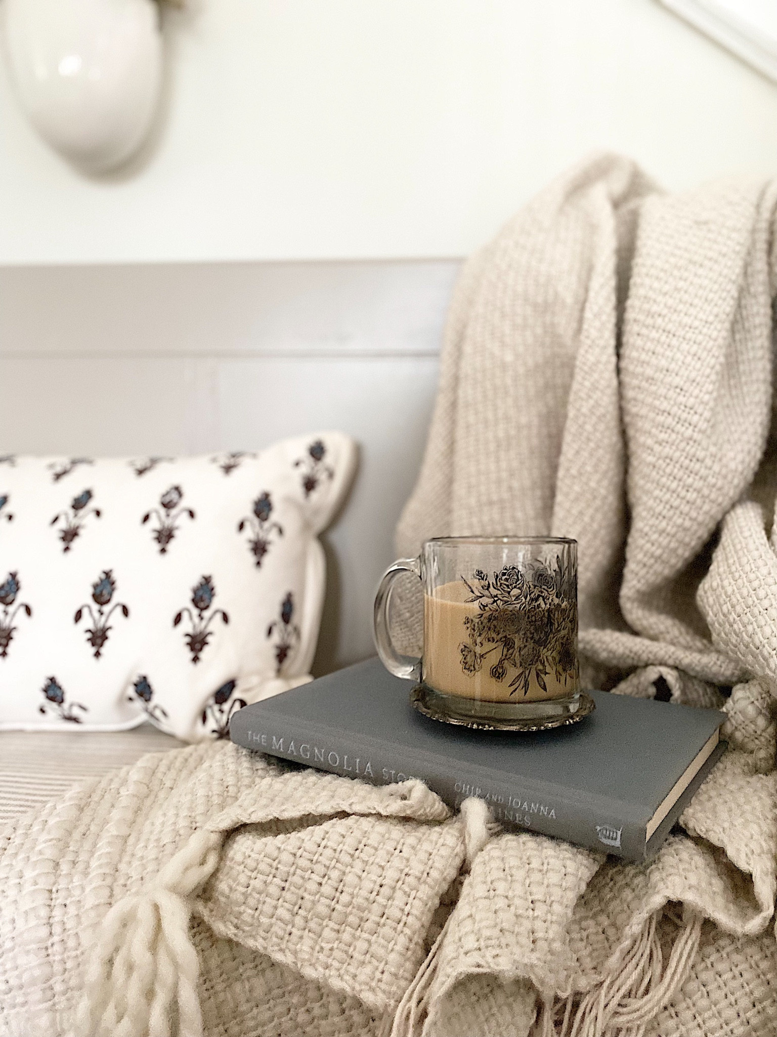 Close-up of our entryway bench. This beautiful mug is available in my online shop - www.maplehousecollection.com

#LTKstyletip #LTKhome #LTKfindsunder50