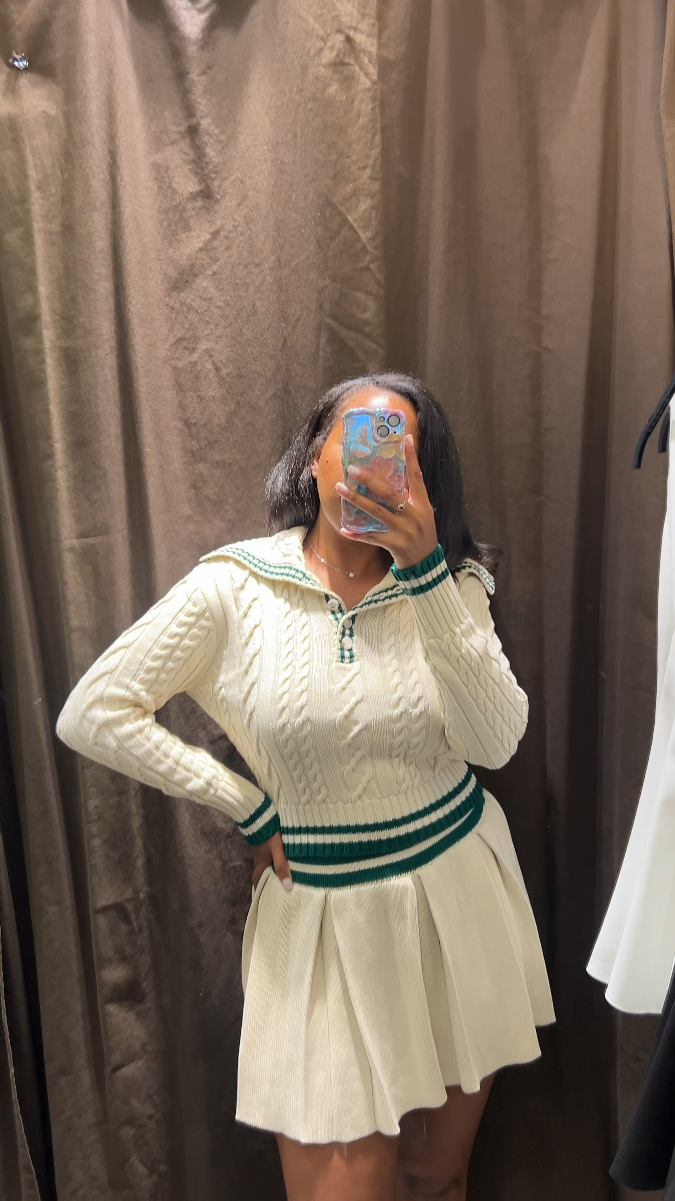 The preppy look😍 
Sweater, mini skirt, cable knit 

#LTKFindsUnder100 #LTKMostLoved #LTKStyleTip