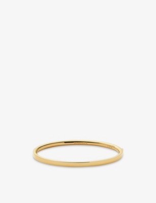 Classic Hinged 18ct Yellow Gold Vermeil Bangle | Selfridges