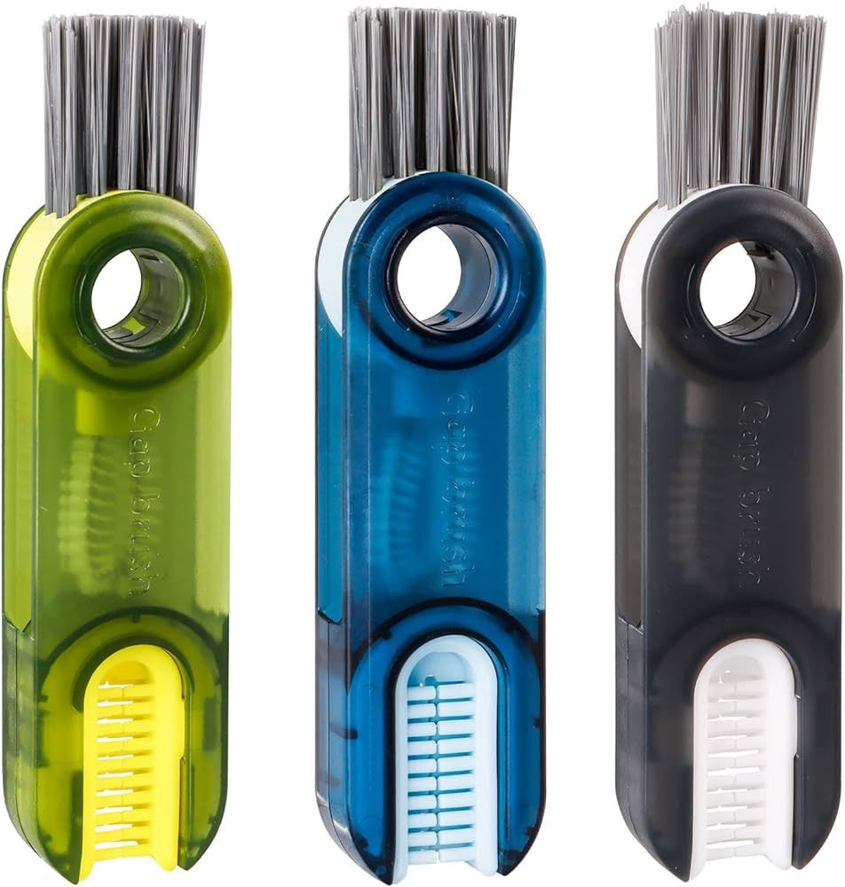 3 in 1 Multifunctional Cleaning Brush, 3 in 1 Tiny Bottle Cup Lid Detail Brush Straw Cleaner Tool... | Amazon (US)