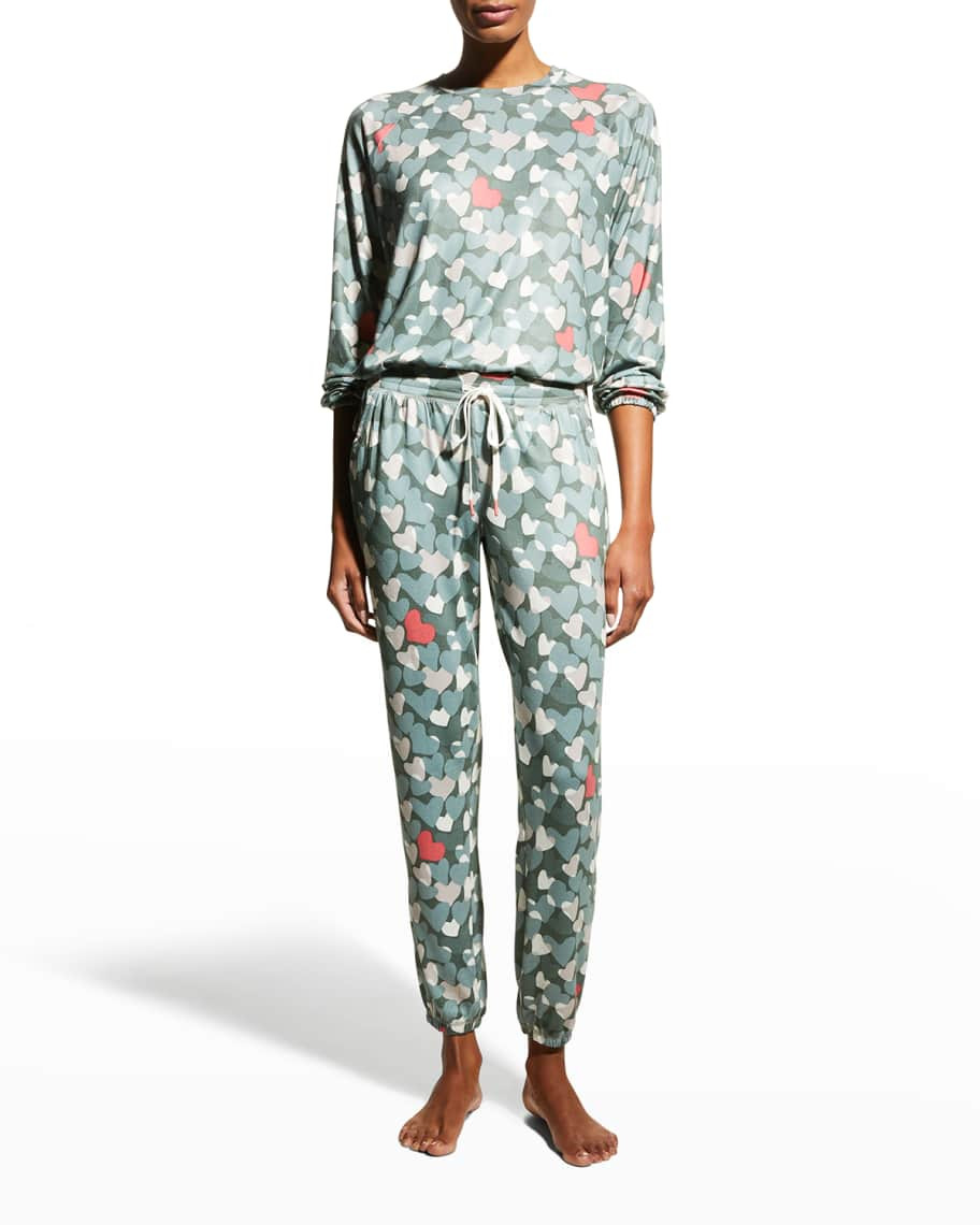 PJ Salvage Love In Camo Printed Jogger Pants | Neiman Marcus