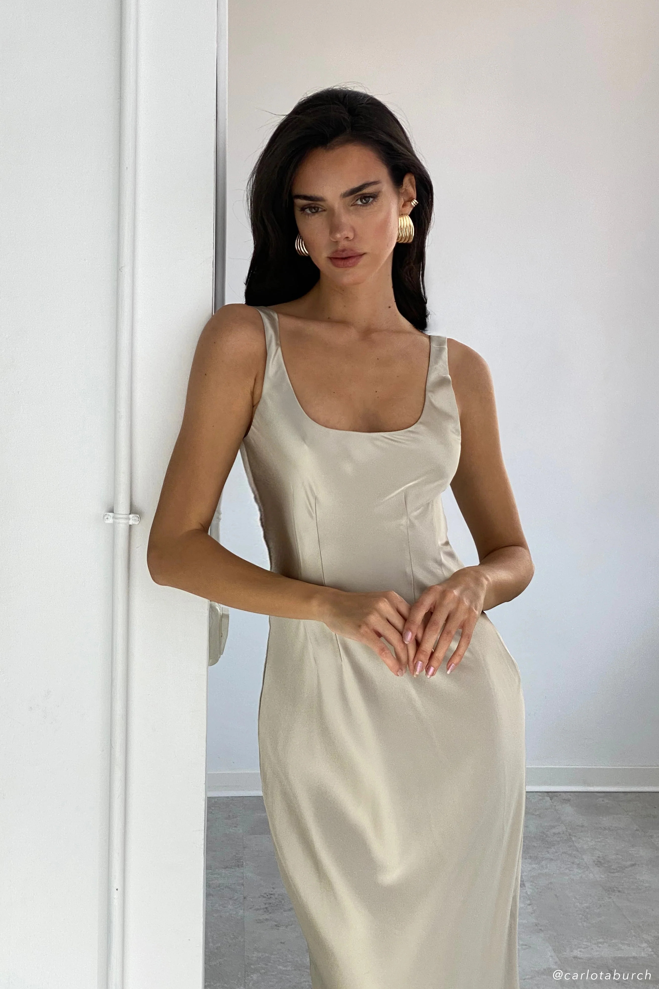 Arora Corset Maxi Dress - Champagne | MESHKI US