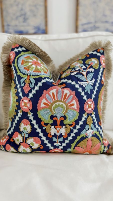 Throw pillow, pillow cover, embroidered pillow, colorful home decor, preppy, grandmillennial 

#LTKFindsUnder50 #LTKHome #LTKSaleAlert