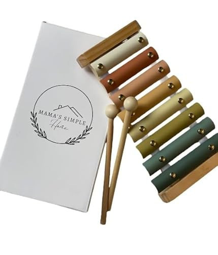 Xylophone for Toddlers - Child's Xylophone - Xylophone for Kids - Gender Neutral Wood Xylophone - Modern Boho Baby Music Instruments - Musical Toys for Toddlers (9.1 x 5 x 1.5) | Amazon (US)