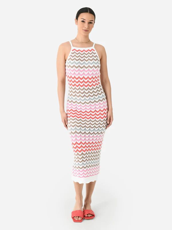 Z Supply Women's Camille Stripe Crochet Midi Dress | Saint Bernard