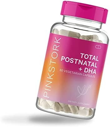 Pink Stork Total Postnatal + DHA: Support for Postpartum + Breastfeeding Vitamins, Nutrients for ... | Amazon (US)