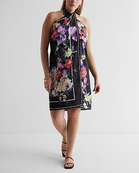 Black Floral Print Sarong | Express