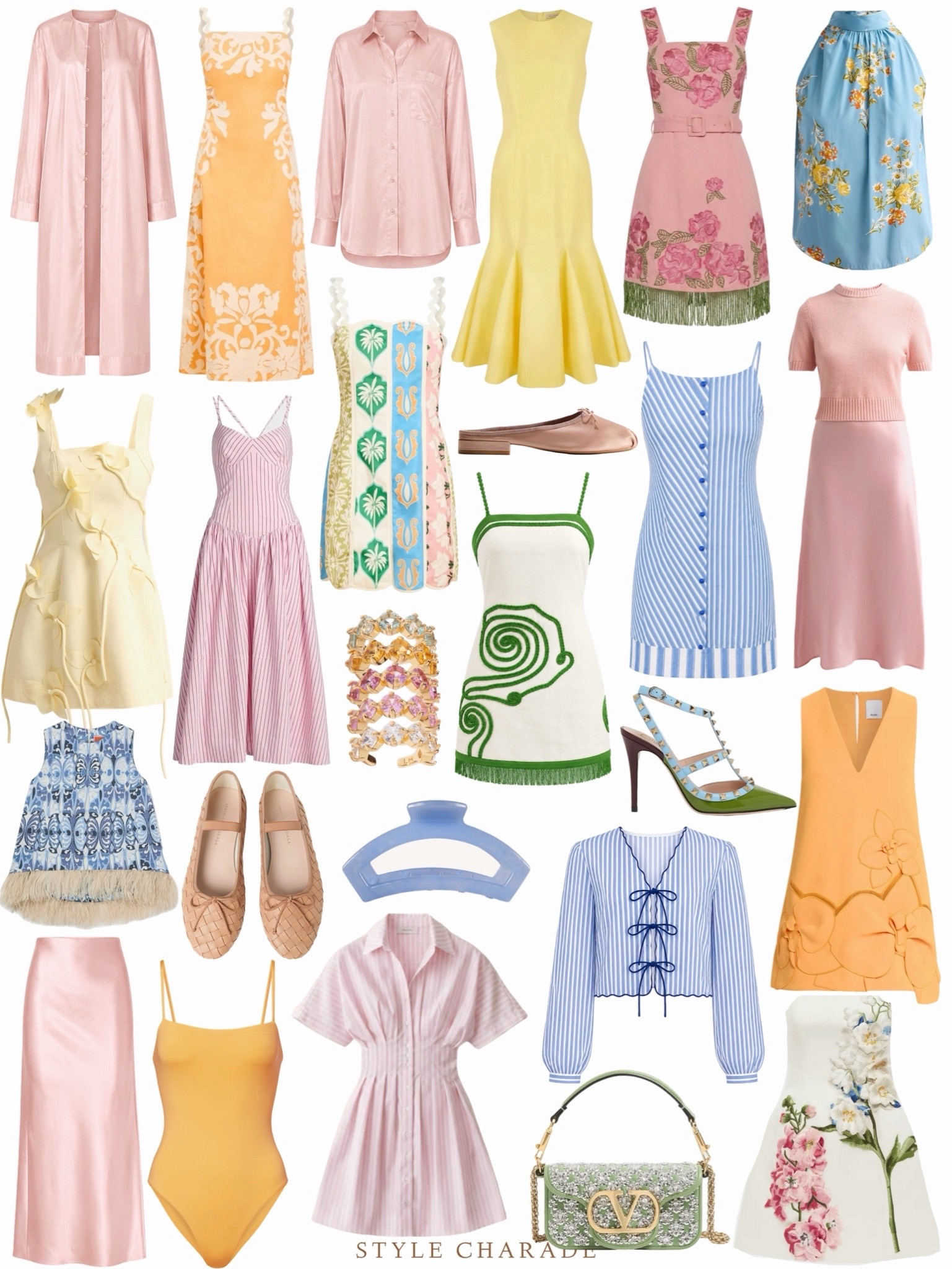Sunday Shopping Charades are here! Rounding up some of my favorite summer dresses, wedding guest outfits, swimsuits, vacation outfits, and pre-fall outfits. 

These new arrivals can all be found at some of my favorite retailers and brands, including: @ladoublej @Saks Fifth Avenue @annacatecollection @Teleties @Neiman Marcus @Anthropologie @Reformation @Zara 🎀
